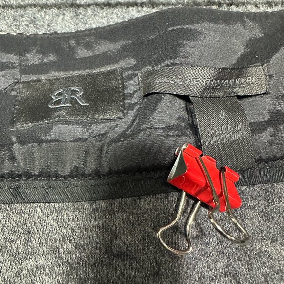 Banana Republic Skirt Womens 4 Black Cotton Wool Italian Pencil Side Zip Vents - Picture 4 of 7